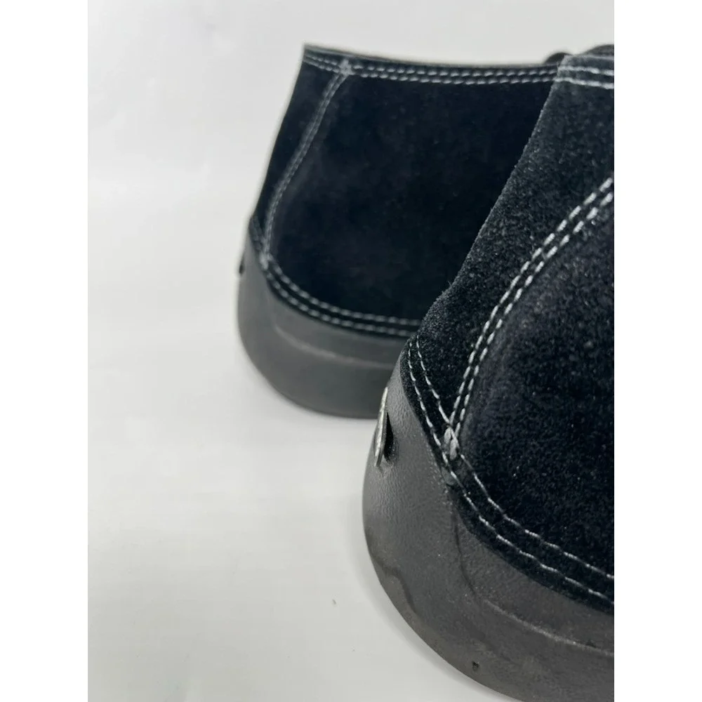 Crocs Suede Chukka Boots Mens Sz 11 Black Leather Minimalist Gorpcore Y2K Retro